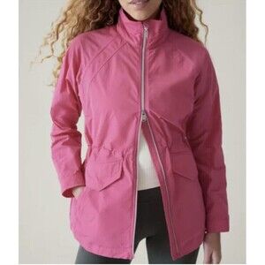 Athleta Westerly Jacket Size XS Salvia Pink Travel Wind Outdoors Coat Zip